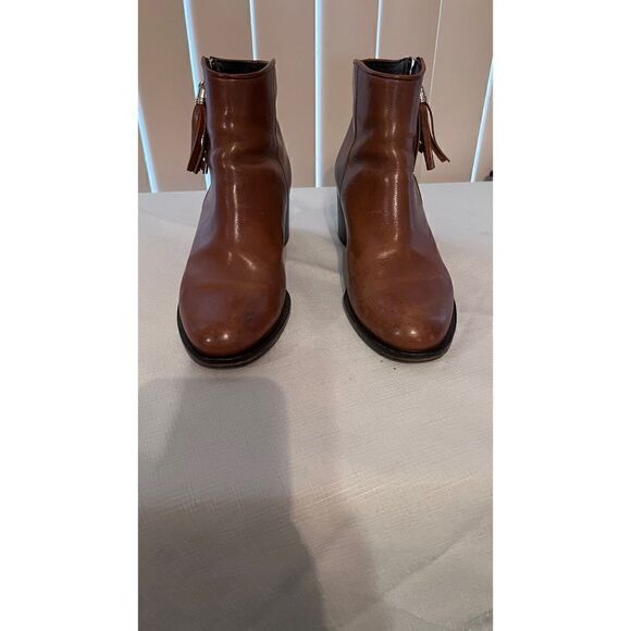 Russell & Bromley Tan Tassal Brown Leather Chelsea side zip boots side 9 EU 39.5 - Picture 2 of 12